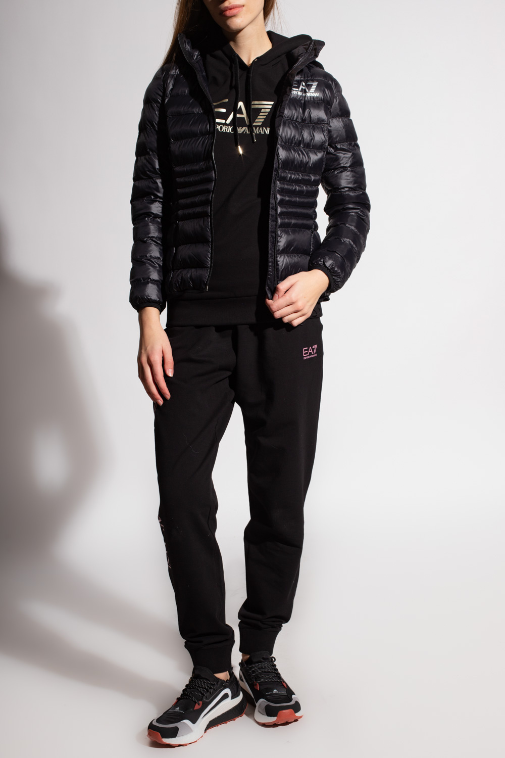 Black Puffer jacket EA7 Emporio Armani IetpShops Croatia